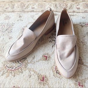 Susina Kellen Almond Toe Beige Leather Loafer